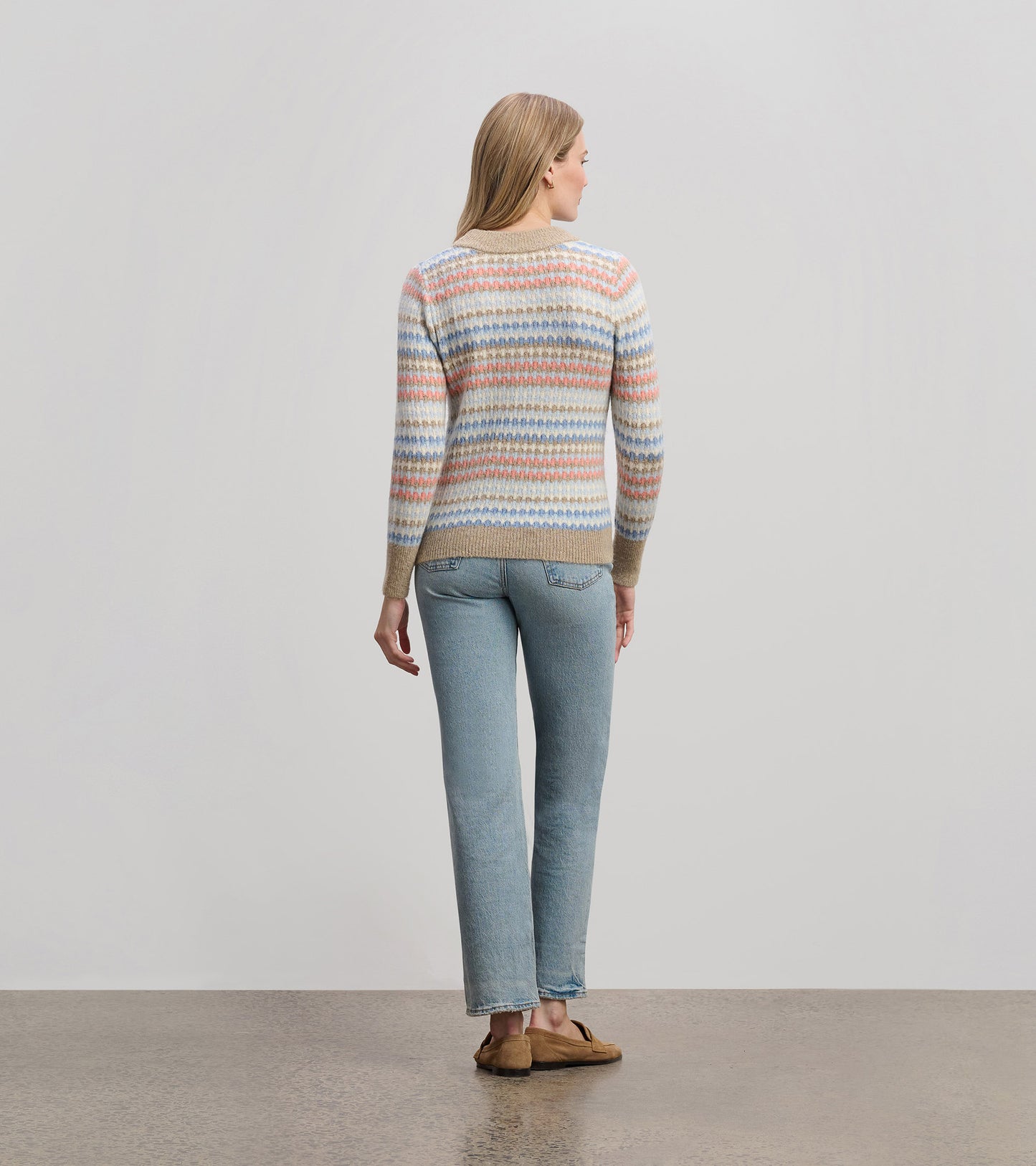 Pull tout-aller pour femme – Rayures de bulles