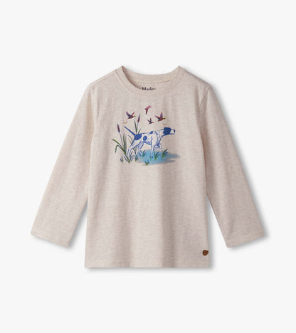 Boys Hunting Dogs Long Sleeve Graphic Tee