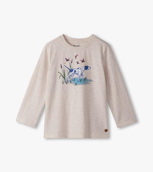 Boys Hunting Dogs Long Sleeve Graphic Tee