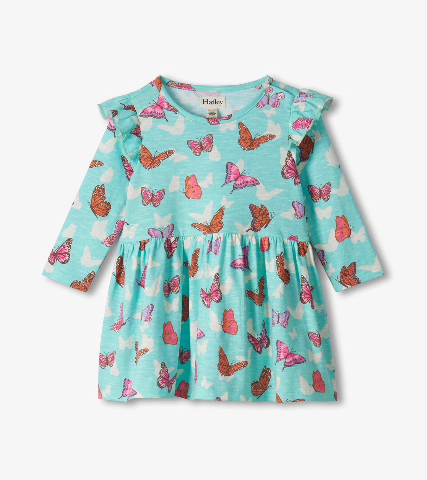 Robe à volants et son legging – Papillons et rayures