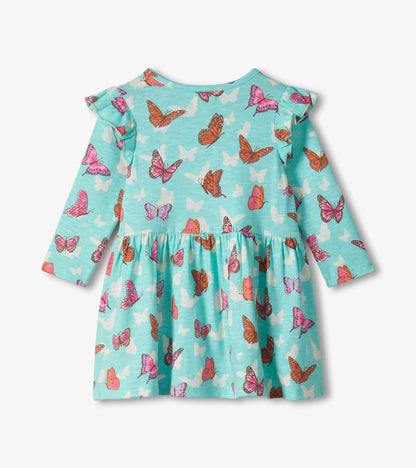 Robe à volants et son legging – Papillons et rayures