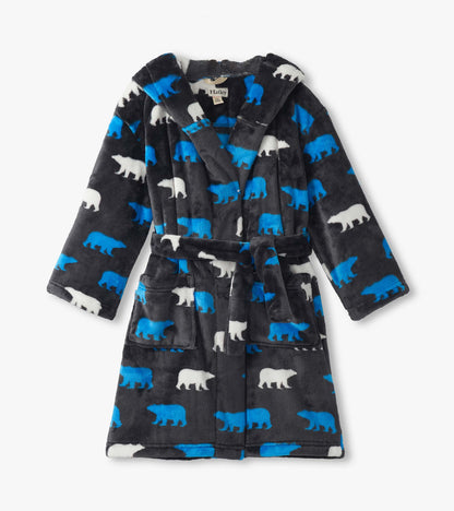 Peignoir en molleton duveteux – Silhouettes d’ours polaire