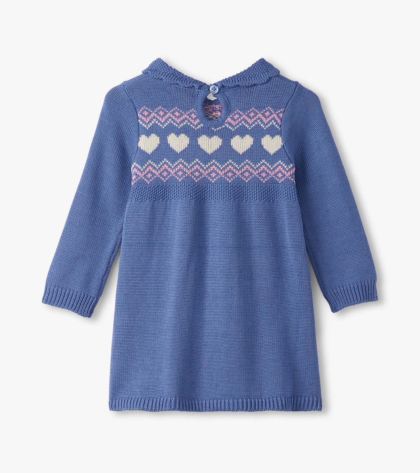 Robe-pull en tricot torsadé – Coeurs