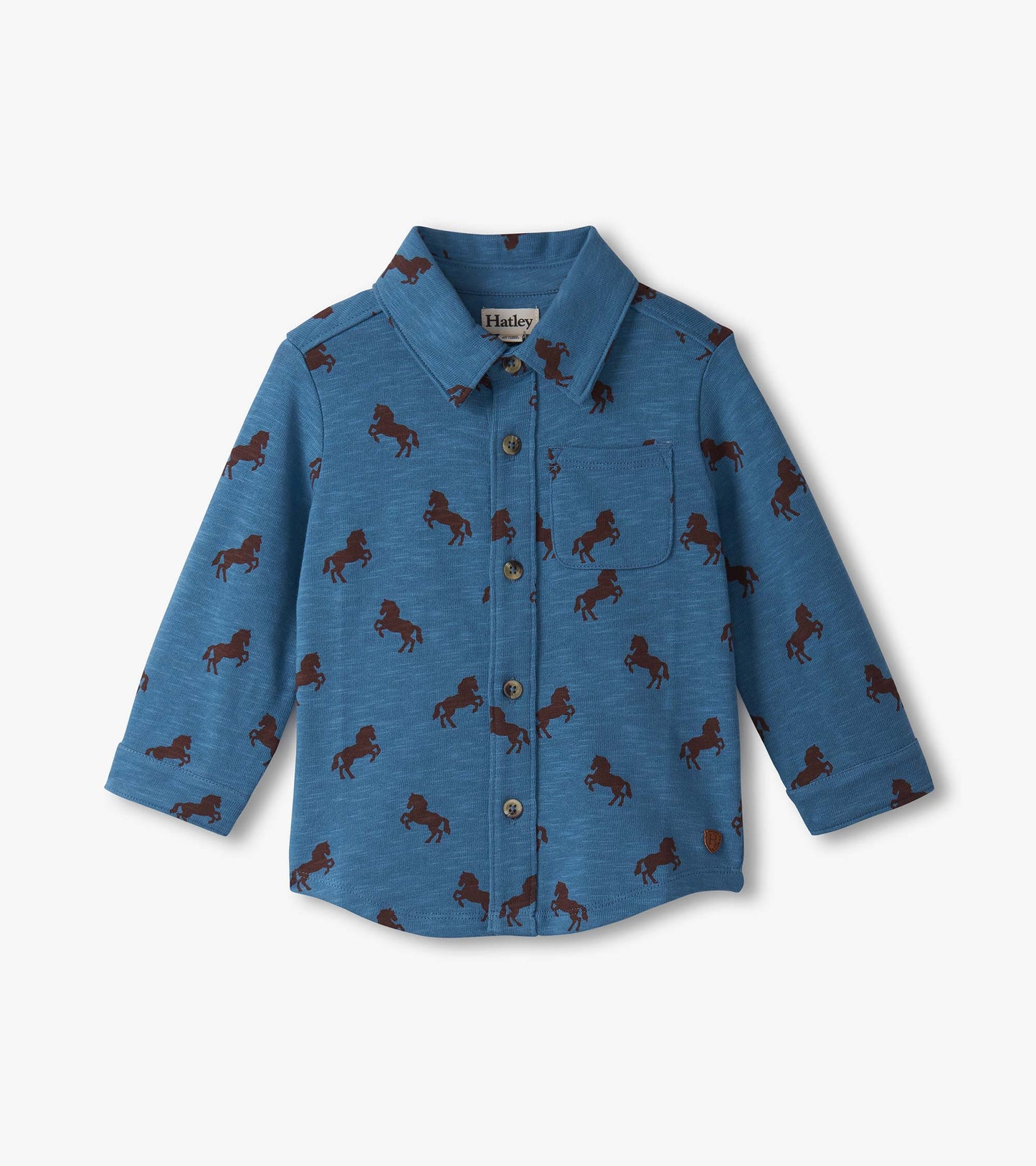 Chemise boutonnée en jersey – Chevaux de ranch