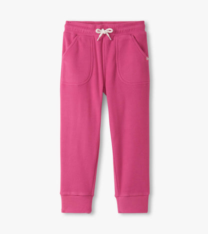 Girls Raspberry Rose Polar Fleece Joggers