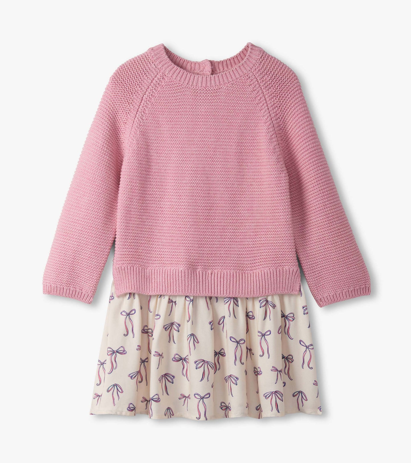 Robe-pull en matières mixtes – Jolies boucles