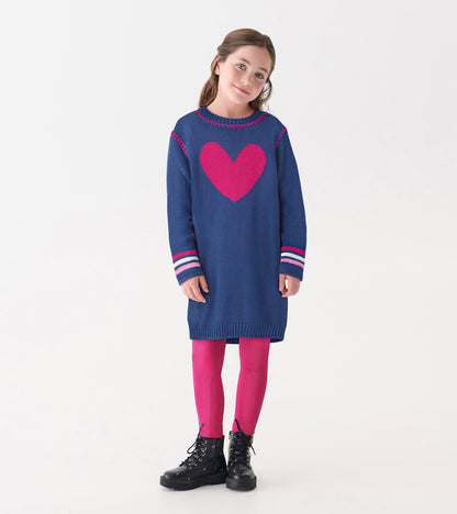 Robe-pull à emmanchure basse pour fille – Saphir