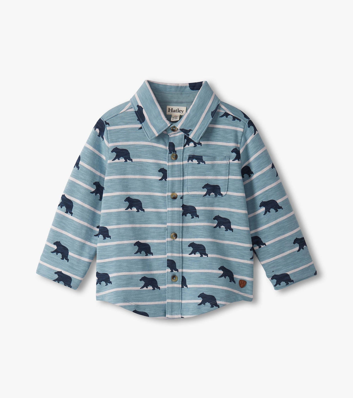 Chemise boutonnée en jersey – Ours