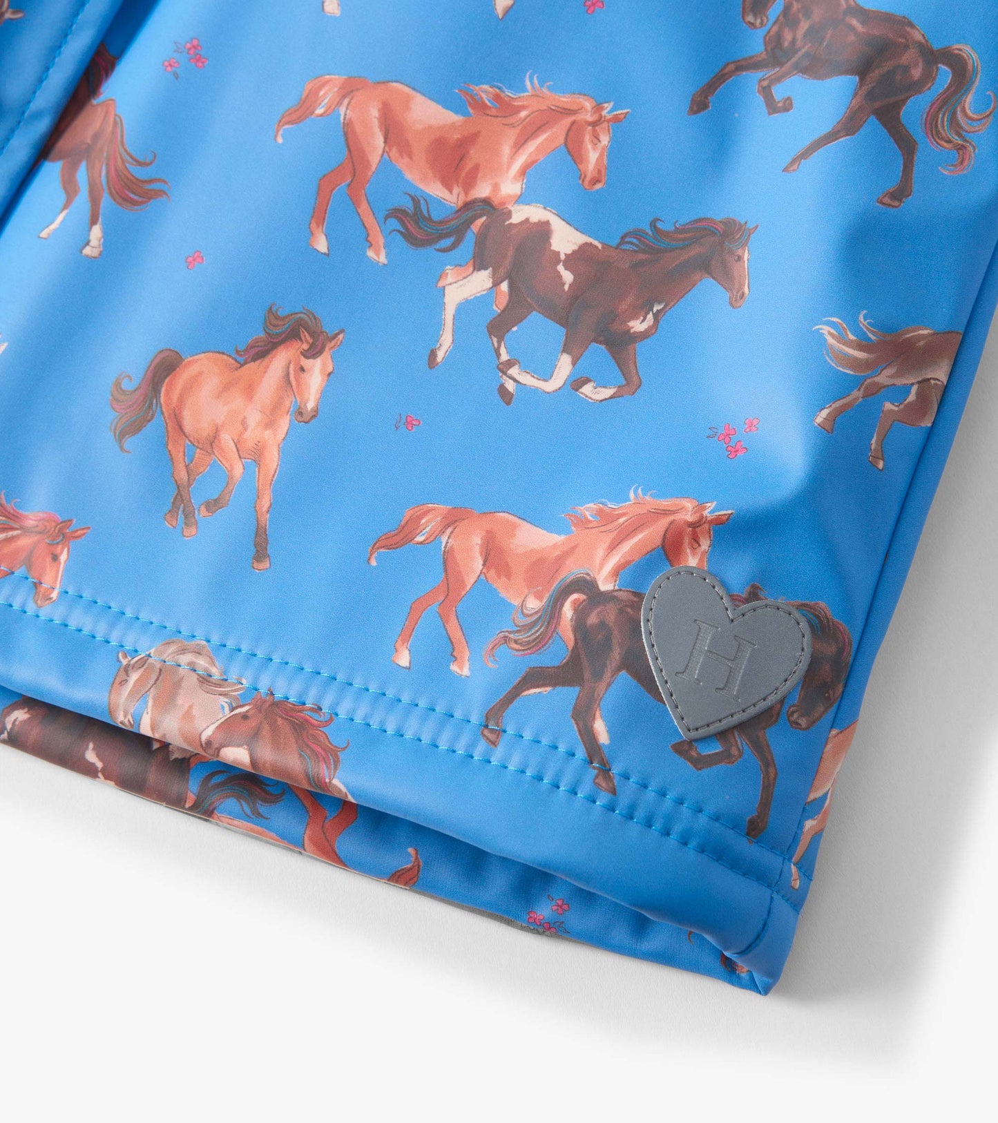 Girls Tinsel Horses Sherpa Lined Button-Up Rain Jacket