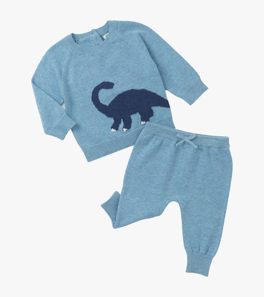 Baby Boys Dinosaur Pull On Sweater Set