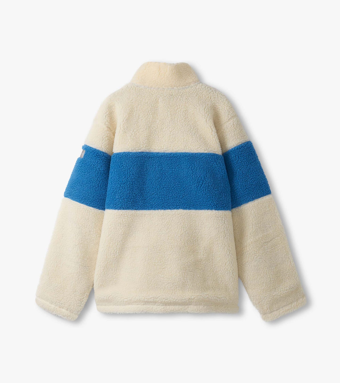 Veste en faux sherpa à fermeture à glissière – Fumée blanche