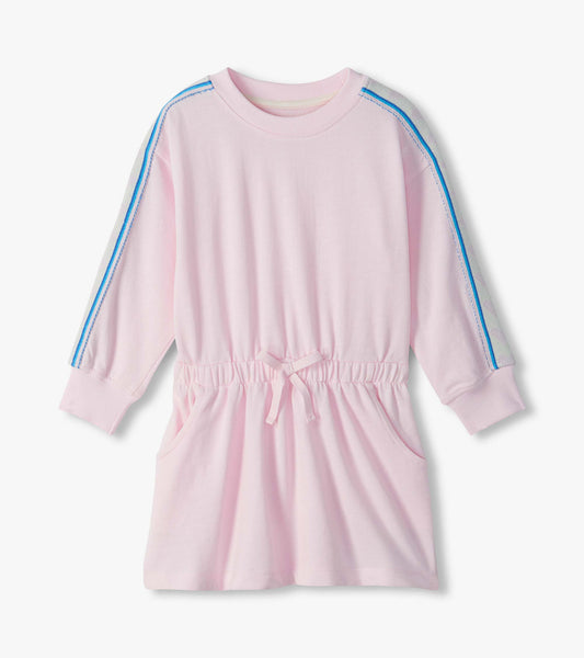 Robe rose pâle style molleton – Filles