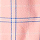 Peach plaid fabric with thin blue lines