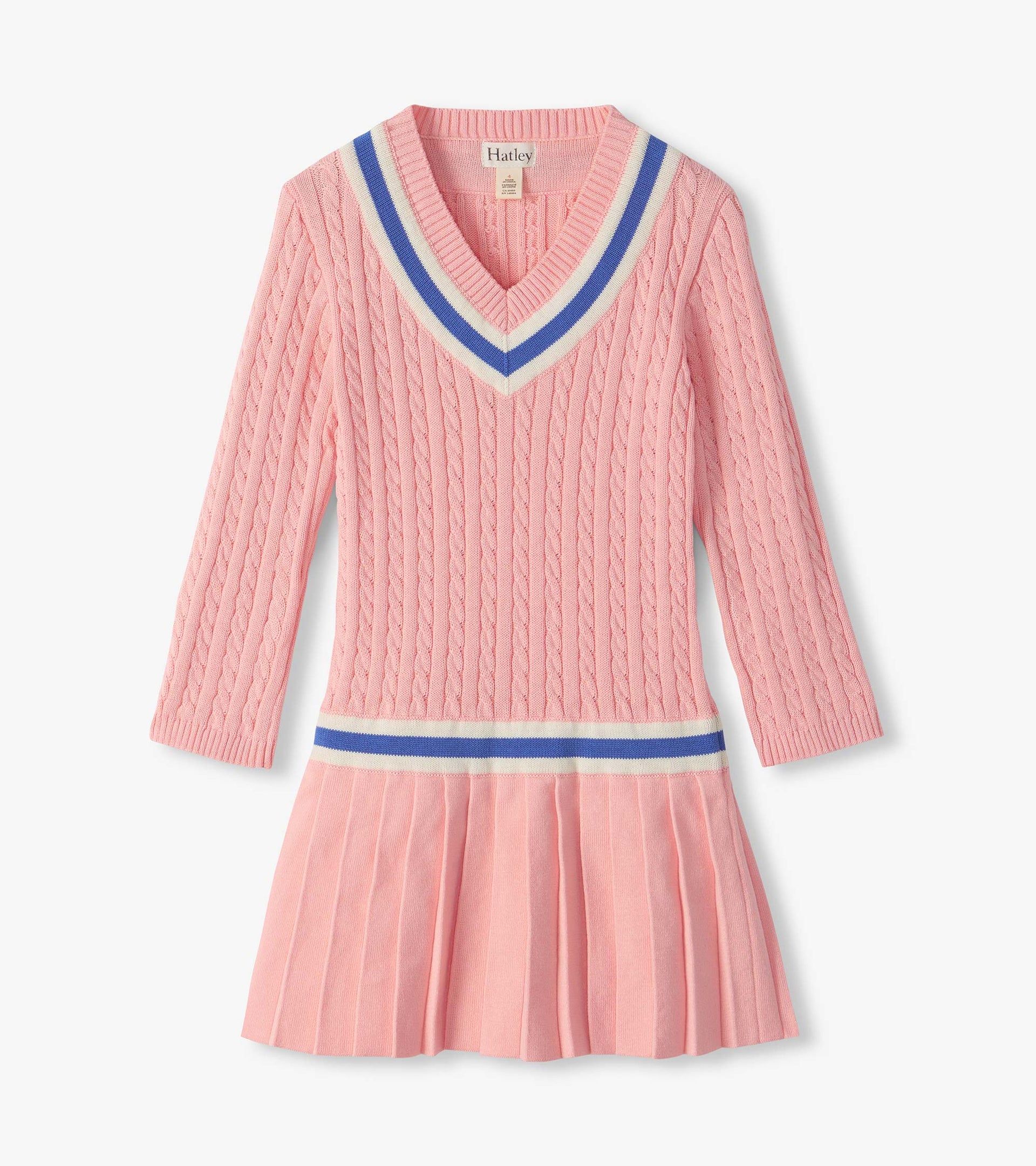 pink and white sweater dress Sweet Society Pink & White Stripe Bow Knit Sweater Dress