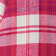 Pink and red plaid fabric pattern