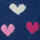 Three hearts on a dark blue background: white, light pink, and magenta