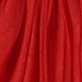 Red fabric with gathered folds