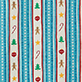Colorful vertical striped pattern with stars, dots, and numbers 1, 2, 3, and 4