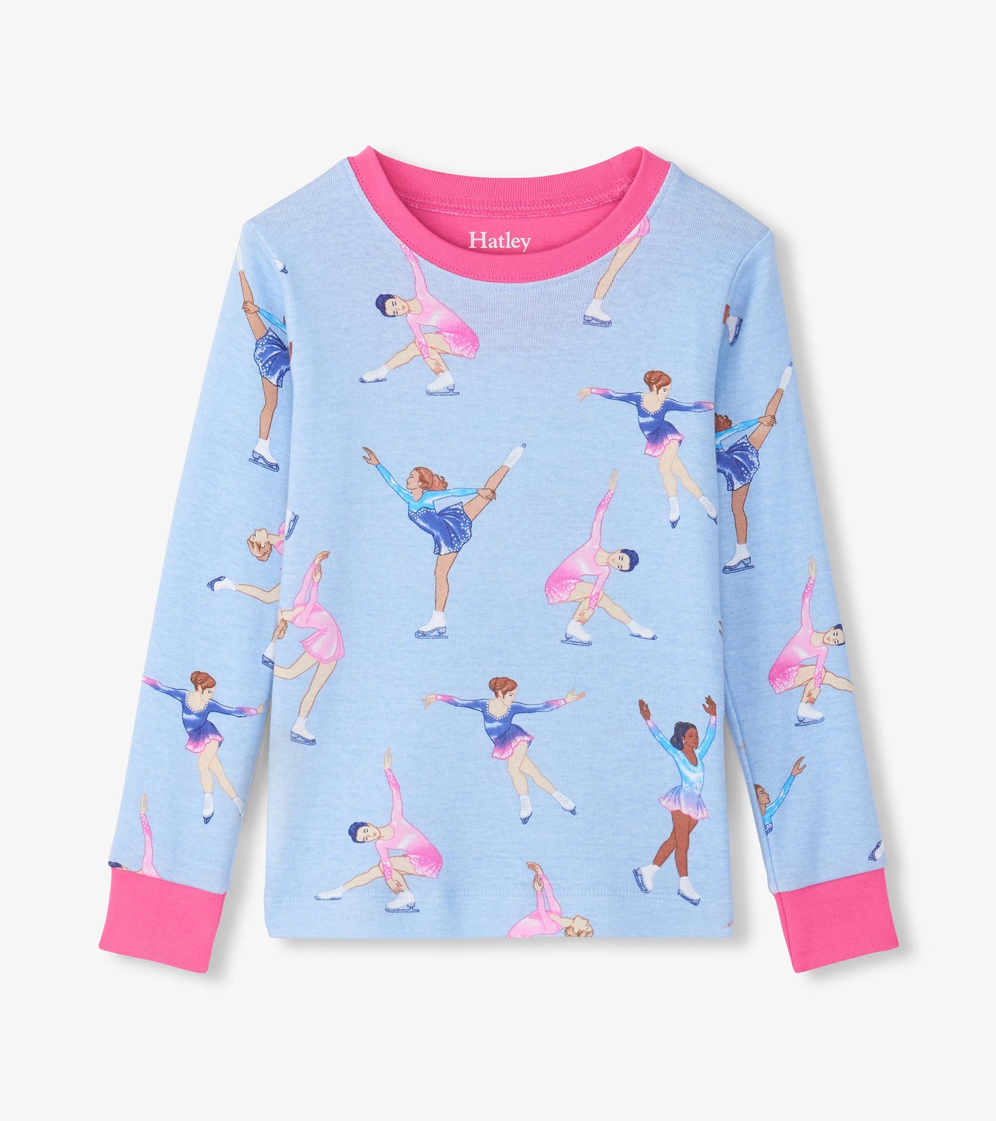 Girls Figure Skaters Cotton Pajama Set