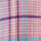 Pink and blue plaid fabric pattern