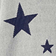 Women's Rolled Edge Sweater - Navy Stars on Cream