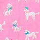 Pink pattern with white unicorns, roses, stars, and blue bows