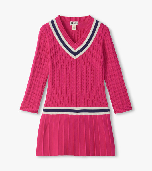 Robe rose vif torsadée – Filles
