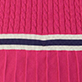 Pink ribbed fabric with a white and navy horizontal stripe