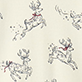 Cream fabric with small blue and red floral branch pattern