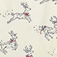 Cream background with small blue and red floral branch pattern