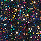 Dark multicolor speckled pattern with small dots and stars