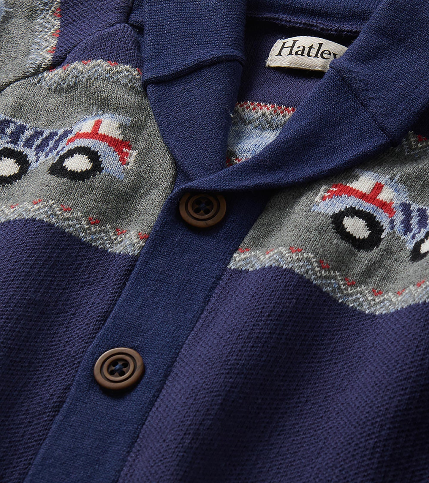 Cardigan à motif de camions à col châle boutonné – Bébé et tout-petit garçon