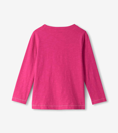 T-shirt à fleurs rose vif – Filles