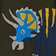 Blue and gold abstract emblem on a dark background