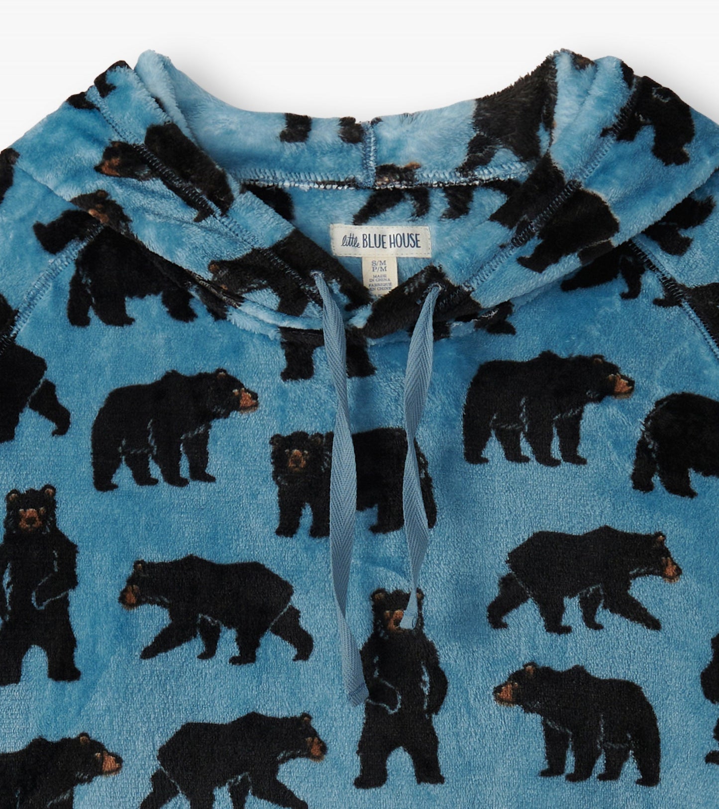Pull à capuchon en molleton très ample pour femme – Ours en liberté