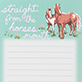 View Straight From The Horses Mouth Magnetic Notepad - Notepad design with two horses and the words "straight from the horse's mouth" above lined paper