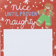 View Nice Until Proven Magnetic Notepad Red swatch with white handwritten text and small stars