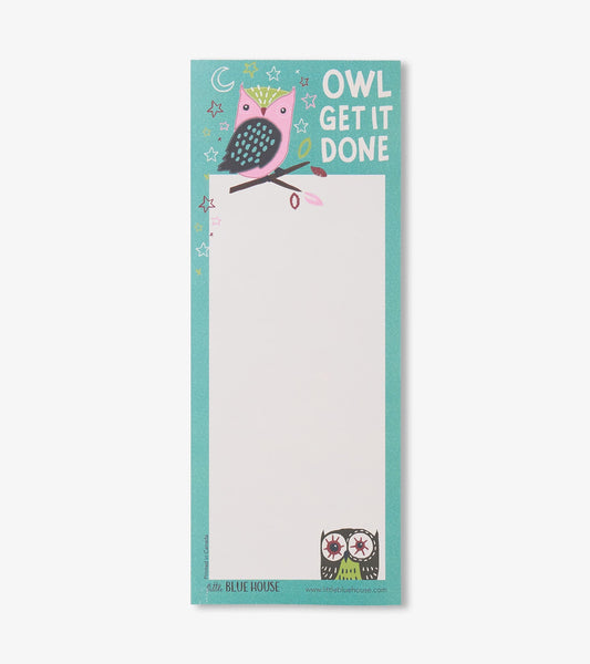 Bloc-notes aimanté – Hiboux « owl get it done »