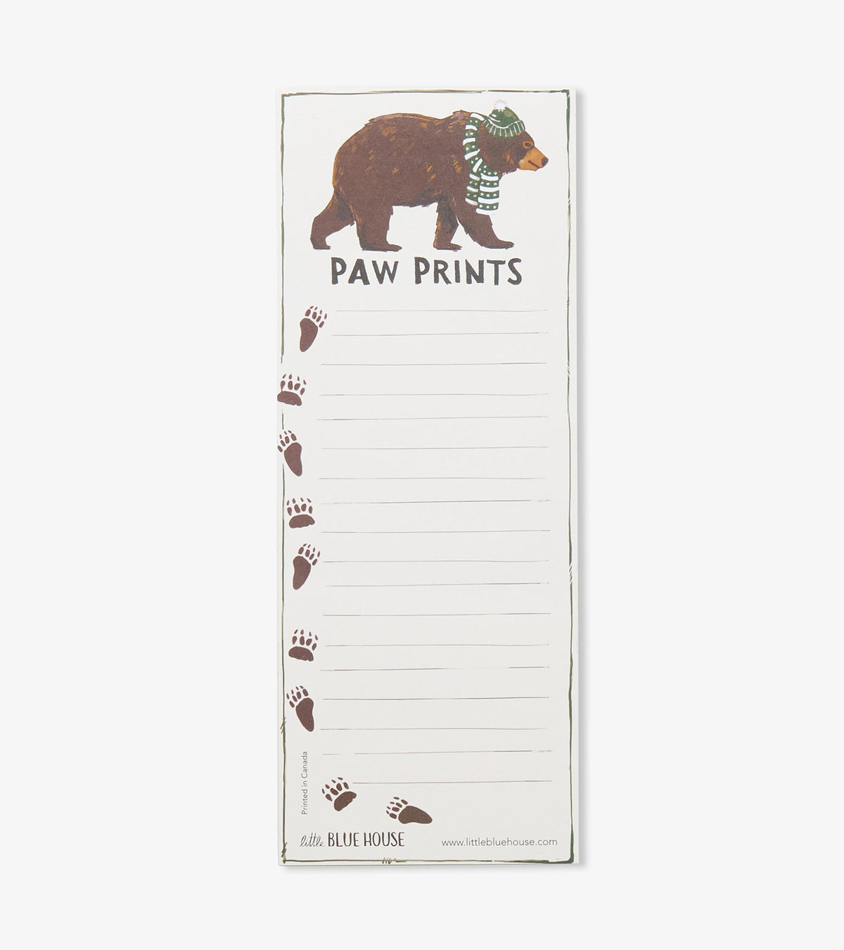 Bloc-notes aimanté – Ours « Paw Prints »