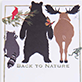 View Back To Nature Magnetic List - Black and white cow and brown cow silhouette with birds and the text "BACK TO NATURE