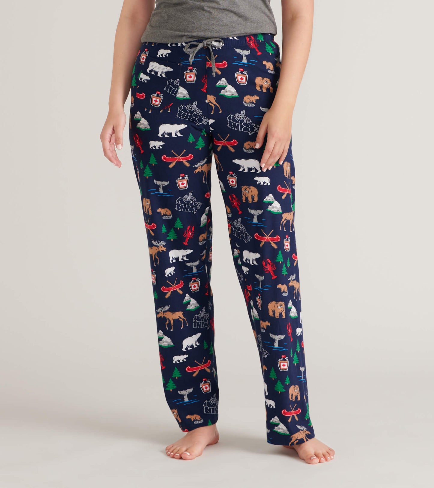 Pantalon de pyjama en jersey pour femme – Motifs canadiens