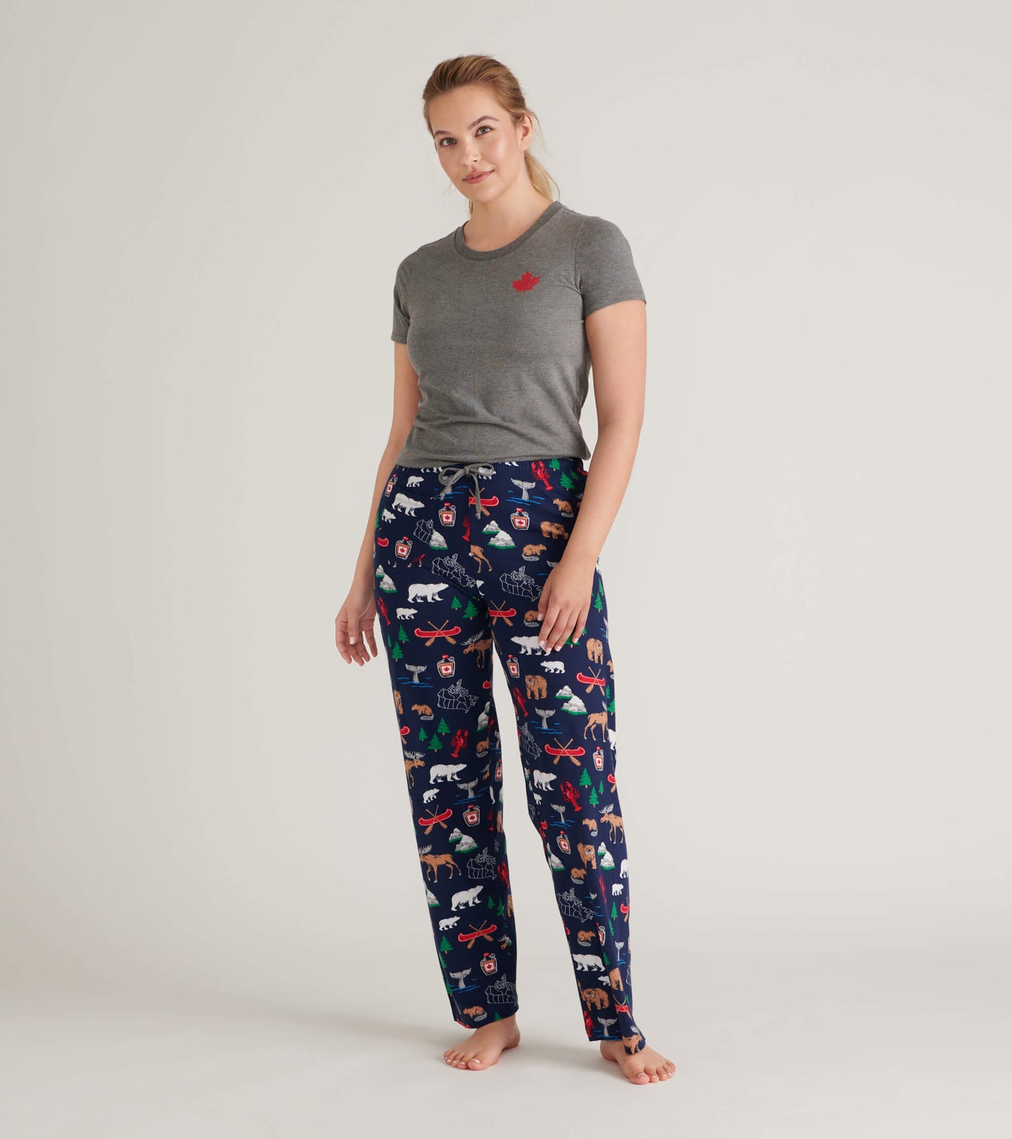Pantalon de pyjama en jersey pour femme – Motifs canadiens