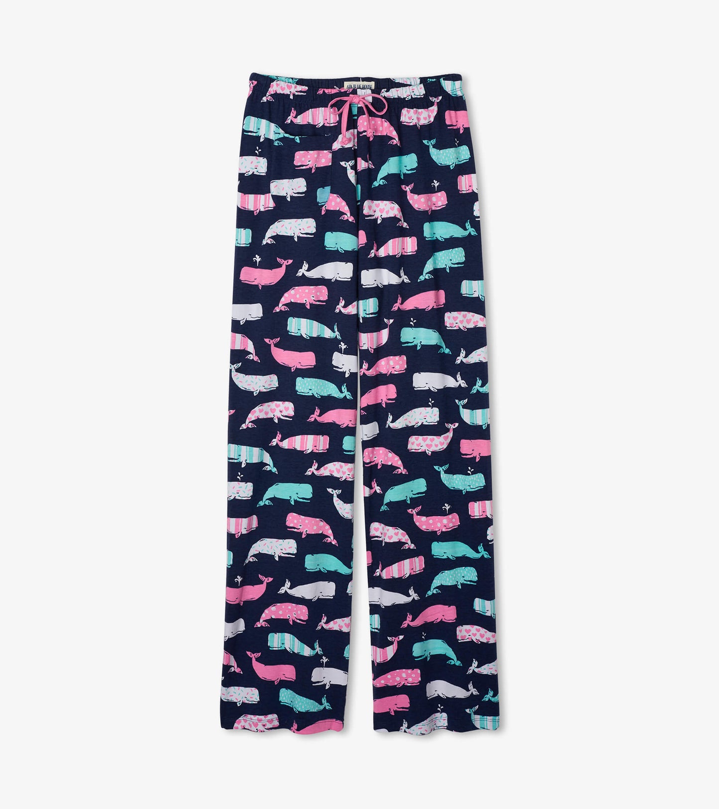 Nautical Whales Women's Cotton Pajama Pants