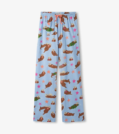 Pantalon de pyjama en jersey pour femme – Loutres joyeuses