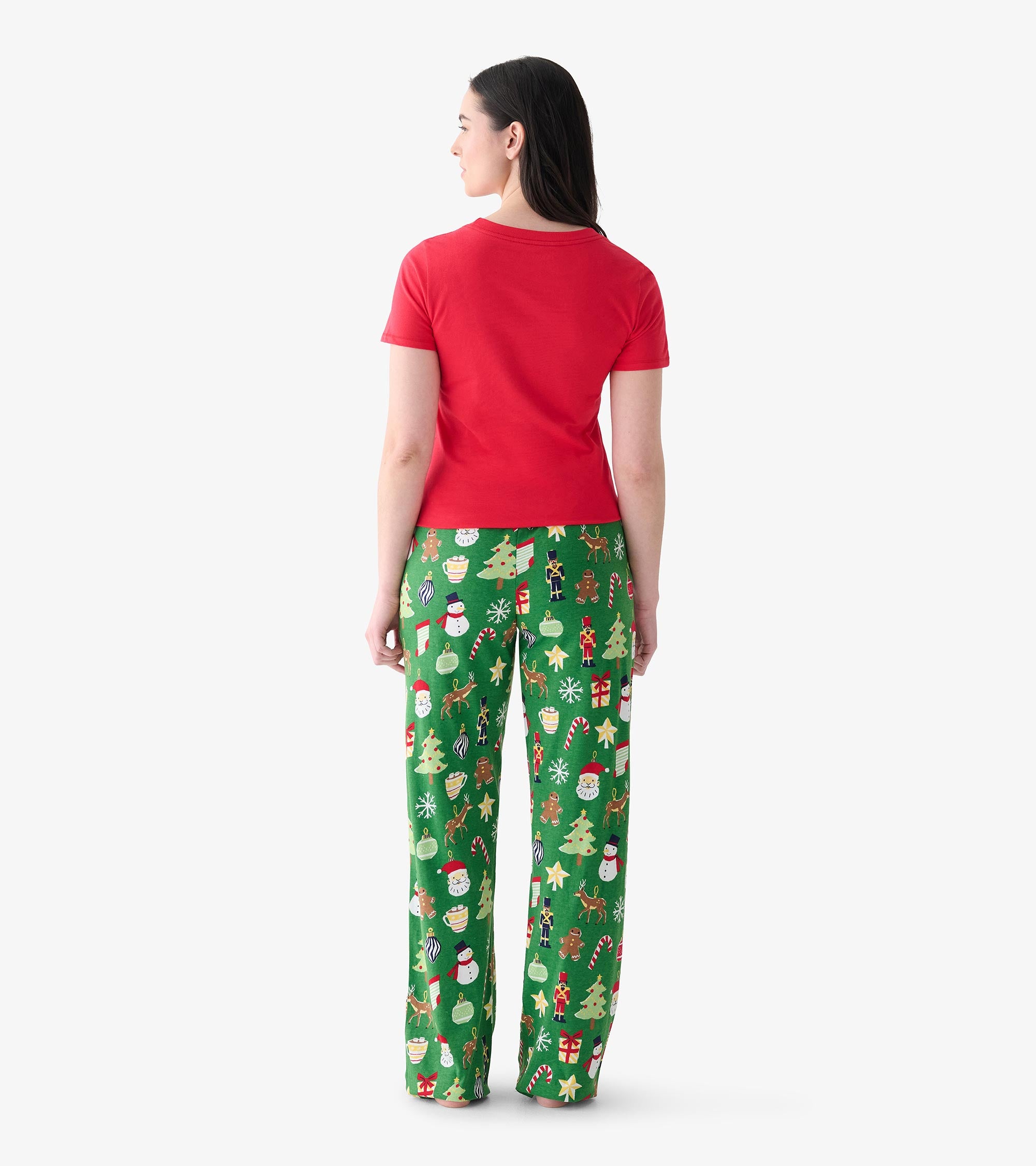Pantalon de pyjama pour femme – Collage de motifs des fêtes