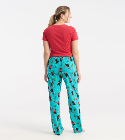 Pantalon de pyjama en jersey pour femme – Sports d’hiver dans la nature