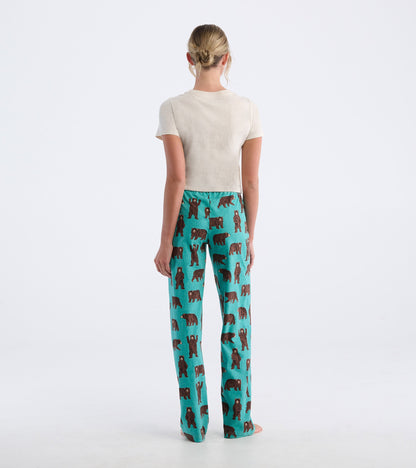 Pantalon de pyjama en jersey pour femme – Ours bruns
