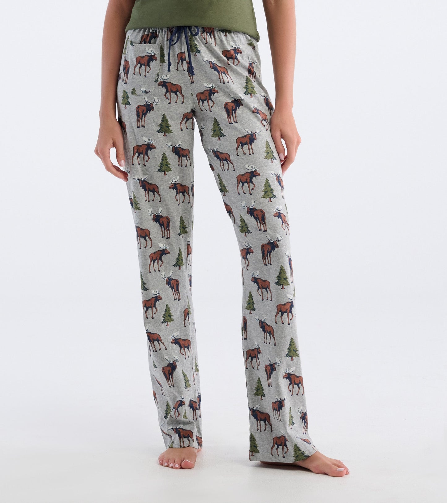 Women's Wild Moose Cotton Blend Pajama Pants