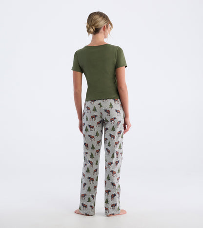 Women's Wild Moose Cotton Blend Pajama Pants