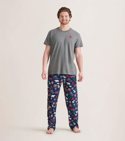 Pantalon de pyjama en jersey pour homme – Motifs canadiens